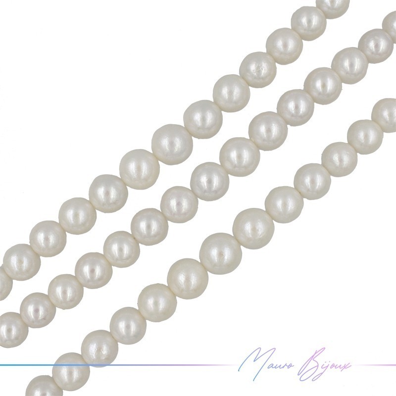 Freshwater Pearls Round Irregular White 11-14.5mm