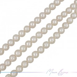Perle di Fiume forma Tonde Panna Irregolare 11-12.5mm