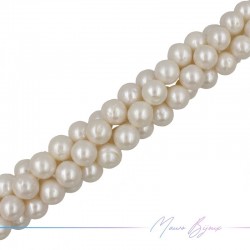 Perle di Fiume forma Tonde Panna Irregolare 11-12.5mm