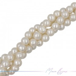 Perle di Fiume forma Tonde Panna Irregolare 10-11.5mm