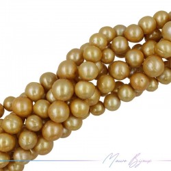 Perle di Fiume forma Tonde Beige Irregolare 11-16.5mm