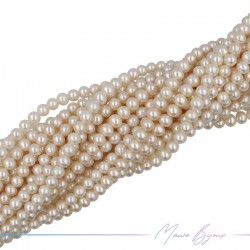 Perle di Fiume forma Sfera Rosa Liscia 4.5-5mm