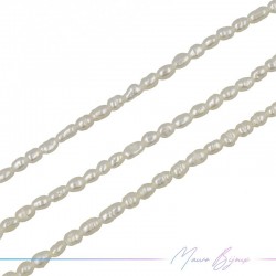 Perle di Fiume forma Ovalini Irregolare Panna 2x3mm