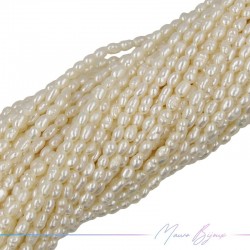 Perle di Fiume forma Ovalini Irregolare Panna 3.5x4.5mm