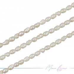 Perle di Fiume forma Ovalini Irregolare Panna 5.5x7mm