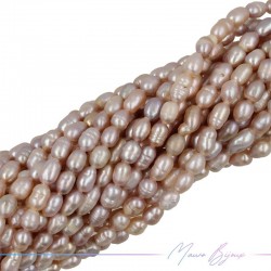 Freshwater Pearls Ovals Irregular Purple 4x6.5mm