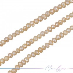 Perle di Fiume forma Rigate Irregolare Salmone 5.5x5