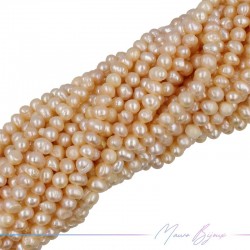 Freshwater Pearls Rifled Irregular Salmon 5.5x5mm