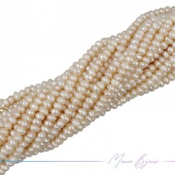 Perle di Fiume forma Rondella Irregolare Rosa 4mm