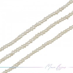 Perle di Fiume forma Rondella Irregolare Panna 3.5mm