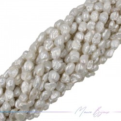 Perle di Fiume forma Granelli Irregolare Bianco 5-7mm
