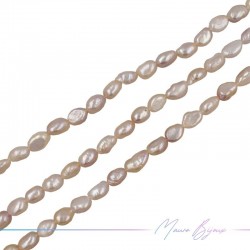 Perle di Fiume forma Sassolini Irregolare Rosa 7x9mm