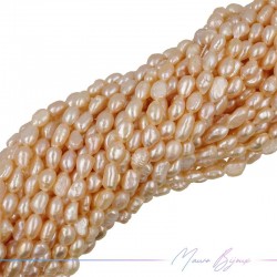 Freshwater Pearls Pebbles Irregular Salmon 7x9mm