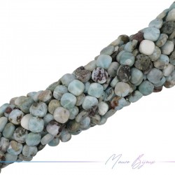 Larimar Quadrato Piatta Sfacetttata 8mm (Filo di 40 cm)
