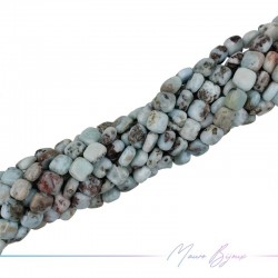 Larimar Quadrato Piatta Liscia 8mm (Filo di 40 cm)