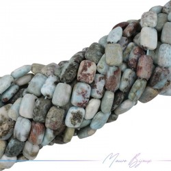 Larimar Flat Rectangle Smooth  10mm (Wire of 40 cm)