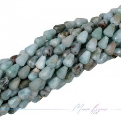 Larimar Goccia Sfacettata 5x8mm (Filo di 40 cm)