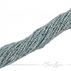 Larimar Sphere Faceted 4mm (Wire of 40 cm)
