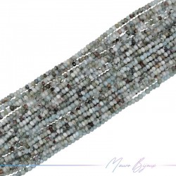 Larimar Rondella Faceted Dark 3.3x2.3mm (Wire of 40 cm)