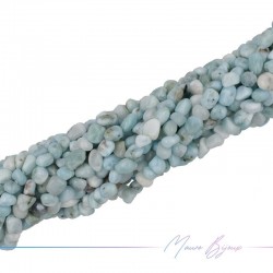 Larimar Pebbles Smooth 6-10mm (Wire of 40 cm)