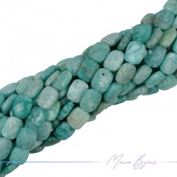 Amazzonite Rettangolo Sfacettata Scuro 8x10mm (Filo di 40 cm)