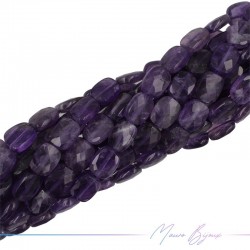 Ametista Rettangolo Sfacettata 8x10mm (Filo di 40 cm)