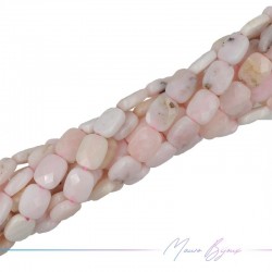 Pink Opal Rectangular Faceted 8x10mm (Wire of 40 cm)