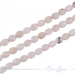Pink Opal Oval Faceted 8x10mm (Wire of 40 cm)