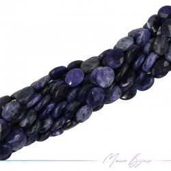 Sodalite Oval Faceted 8x10mm (Wire of 40 cm)