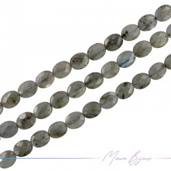 Labradorite Oval Faceted 8x10mm (Wire of 40 cm)