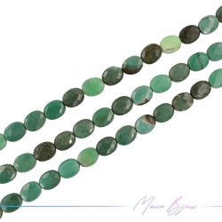 Chrysoprase Ovale Faceted 8x10mm (Wire of 40 cm)