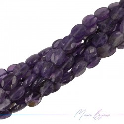 Amethyst Ovale Faceted 8x10mm (Wire of 40 cm)