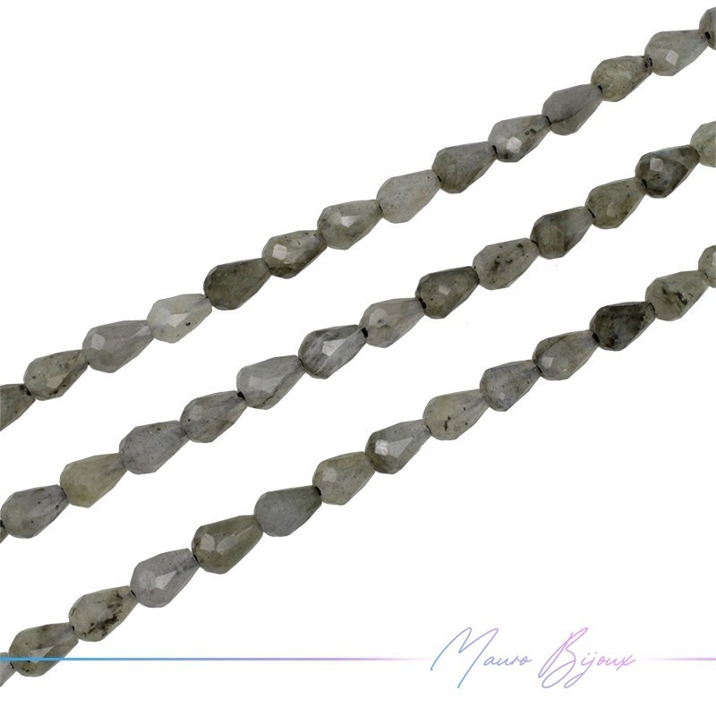 Labradorito Goccia Sfacettata 8x5mm (Filo di 40 cm)