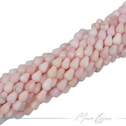 Pink Opal Drop Faceted 8x5mm (Wire of 40 cm)