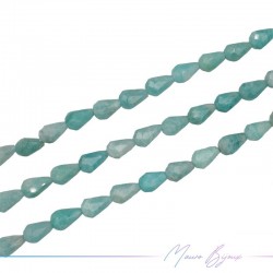 Amazonite Drop Faceted 8x5mm (Wire of 40 cm)