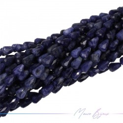 Sodalite Drop Faceted 8x5mm (Wire of 40 cm)