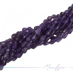 Ametista Goccia Sfacettata 8x5mm (Filo di 40 cm)
