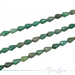 Chrysoprase Drop Faceted 8x5mm (Wire of 40 cm)