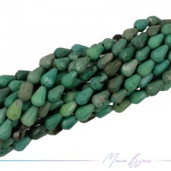 Chrysoprase Drop Faceted 8x5mm (Wire of 40 cm)