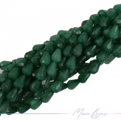 Aventurine Drop Faceted 8x5mm (Wire of 40 cm)