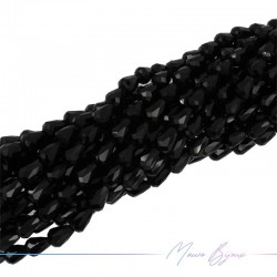 Onice Nero Goccia Sfacettata 8x5mm (Filo di 40 cm)