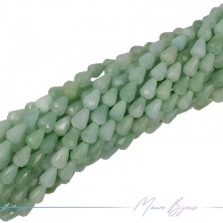 Giada Verde Goccia Sfacettata 8x5mm (Filo di 40 cm)