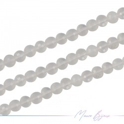 Pietra di Luna Tondo Piatta Sfacettata 6mm (Filo di 40 cm)