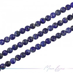 Lapis Lazuli Round Flat Faceted 6mm (Wire of 40 cm)