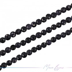 Pietra di Luna Blue Tondo Piatta Sfacettata 6mm (Filo di 40 cm)