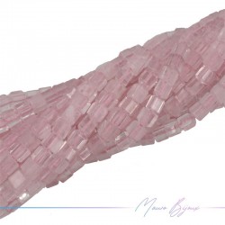 Quarzo Rosa Cubo 4mm (Filo di 40 cm)