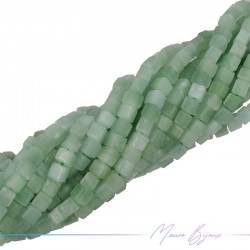 Green Jade Cube 4mm (Thread of 40 cm)