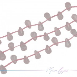 Quarzo Rosa Goccia Sfacettato 9x6mm (Filo di 40 cm)