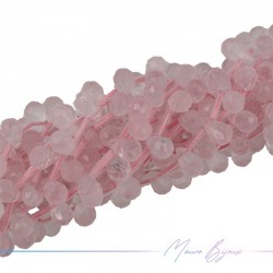 Quarzo Rosa Goccia Sfacettato 9x6mm (Filo di 40 cm)