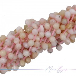 Opale Rosa Goccia Sfacettato 9x6mm (Filo di 40 cm)